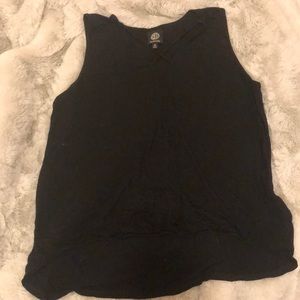 Black tank top with chest details